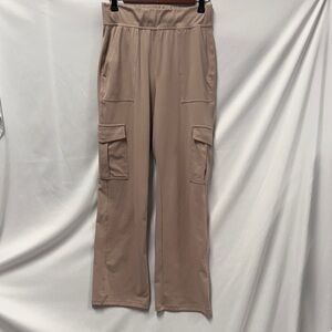Khaki Cargo Straight Leg Cargo Sweat Pants